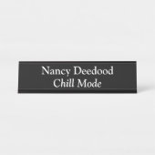 Porte-nom Pour Bureau Mode réfrigération Funny Noir (Devant)