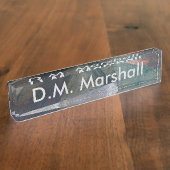 Porte-nom Pour Bureau Modèle abstrait de plaque d'identification de (Taille)