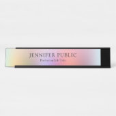 Porte-nom Pour Bureau Modèle couleur rouge bleu violet vert jaune (Devant)