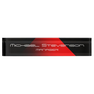 Porte-nom Pour Bureau Modèle de bureau professionnel de texte de Personn