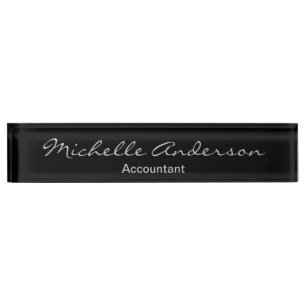 Porte-nom Pour Bureau Modèle de conseiller fiscal du comptable de script