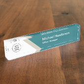 Porte-nom Pour Bureau Modèle de logo Office Executive Modern (Taille)