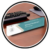 Porte-nom Pour Bureau Modèle de logo Office Executive Modern