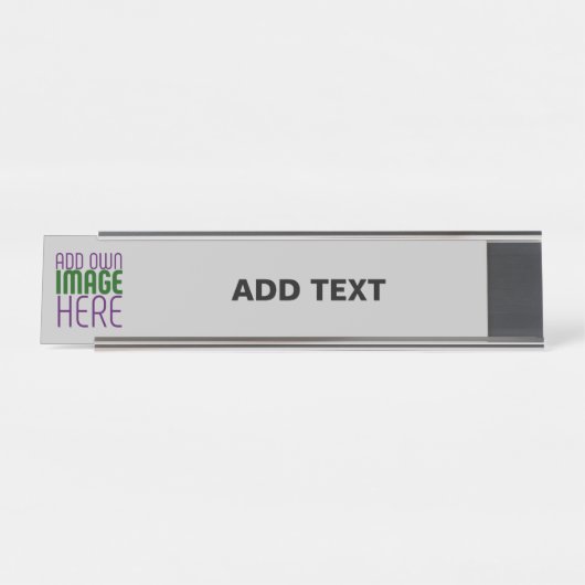 PORTE-NOM POUR BUREAU MODÈLE DE TEXTE D'IMAGE ASH SIMPLE MODERNE (Devant)