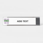 PORTE-NOM POUR BUREAU MODÈLE DE TEXTE D'IMAGE BLANCHE SIMPLE MODERNE (Devant)