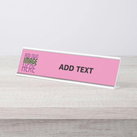 PORTE-NOM POUR BUREAU MODÈLE DE TEXTE D'IMAGE CHAUD MODERNE ÉDITABLE (Devant)