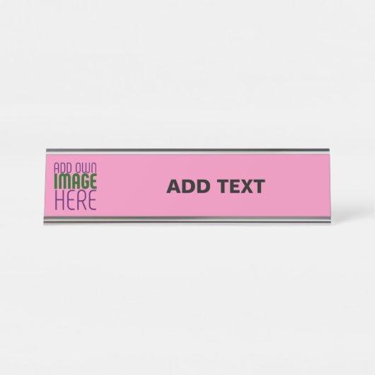 PORTE-NOM POUR BUREAU MODÈLE DE TEXTE D'IMAGE CHAUD MODERNE ÉDITABLE (Devant)