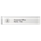 Porte-nom Pour Bureau Modèle du logo du personnel du bureau d'entreprise (Devant)