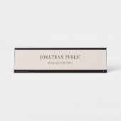 Porte-nom Pour Bureau Modèle élégant de conception moderne de brun de (Devant)