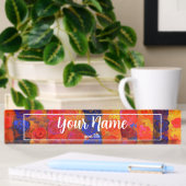 Porte-nom Pour Bureau Modèle floral