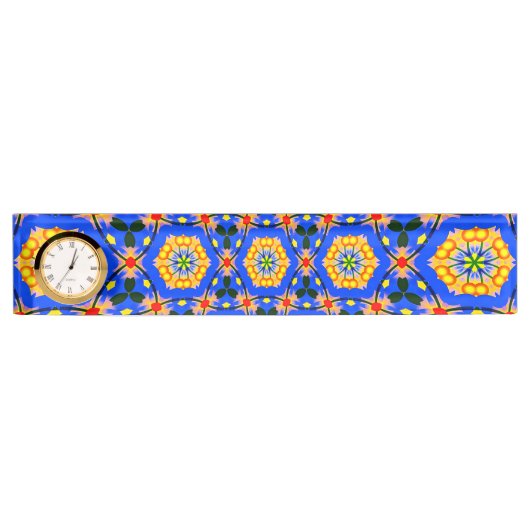 Porte-nom Pour Bureau Modèle floral esthétique (Devant)