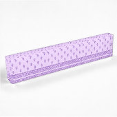 Porte-nom Pour Bureau Modèle Floral pourpre