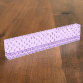 Porte-nom Pour Bureau Modèle Floral pourpre (Taille)