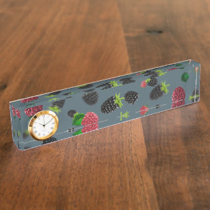 Porte-nom Pour Bureau Modèle framboise 2