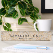 Porte-nom Pour Bureau Modèle Gold Minimal Event Planner
