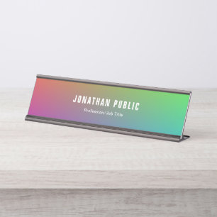 Porte-nom Pour Bureau Modèle moderne coloré Design tendance élégant