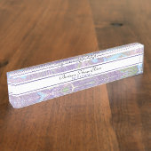 Porte-nom Pour Bureau Modèle plaque signalétique Abstrait (Taille)