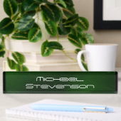 Porte-nom Pour Bureau Modèle professionnel moderne de bureau vert d'affa