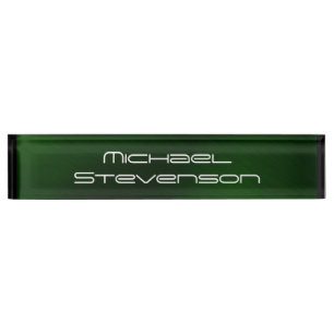 Porte-nom Pour Bureau Modèle professionnel moderne de bureau vert d'affa