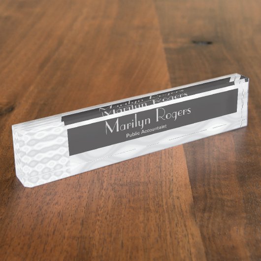 Porte-nom Pour Bureau Modèle vide rapide et facile (Taille)