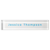 Porte-nom Pour Bureau Modern Elegant Plain Simple Professional Name (Devant)