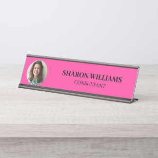 Porte-nom Pour Bureau Modern Simple Professional Custom Employee Photo