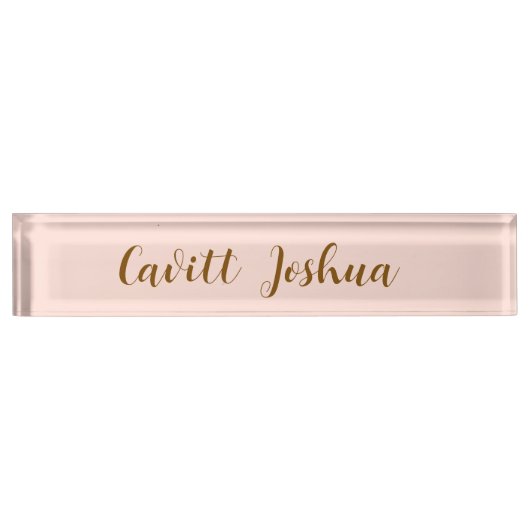 Porte-nom Pour Bureau Modern Stylish Custom Name (Devant)
