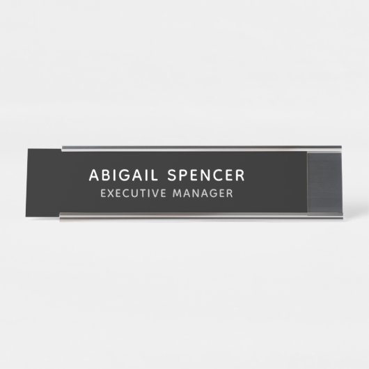 Porte-nom Pour Bureau Moderne, classique (Devant)