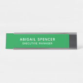 Porte-nom Pour Bureau Moderne classique professionnel Kelly Green (Devant)