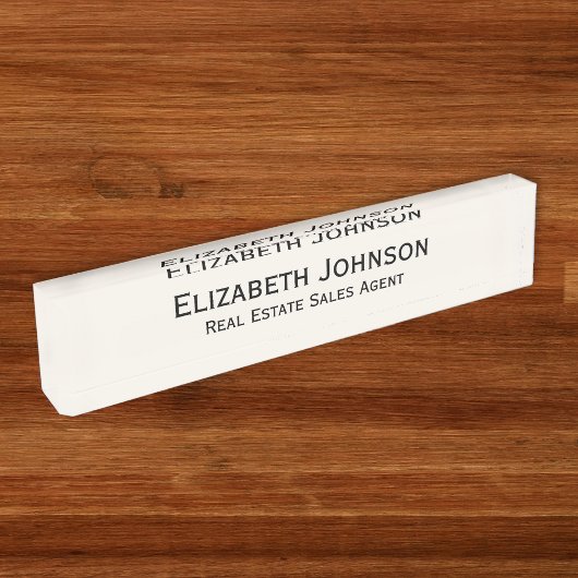 Porte-nom Pour Bureau Moderne Light Ivory Professionnel Business Executi