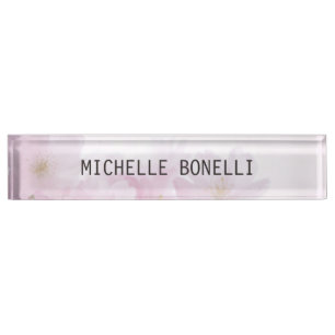 Porte-nom Pour Bureau Moderne lisible simple professionnel féminin