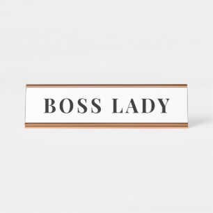 Porte-nom Pour Bureau Moderne Minimaliste Femme au Foyer Blanc et Noir