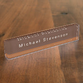 Porte-nom Pour Bureau Moderne moderne tendance Brown professionnel (Taille)