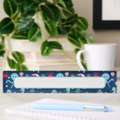 Porte-nom Pour Bureau Monde marin