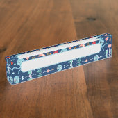 Porte-nom Pour Bureau Monde marin (Taille)