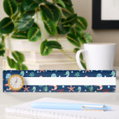 Porte-nom Pour Bureau Monde marin