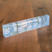 Porte-nom Pour Bureau Monet Water Lilies Professional Classic (Taille)