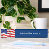 Porte-nom Pour Bureau Monogramme américain militaire