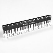 Porte-nom Pour Bureau Monogramme de piano à thème musical