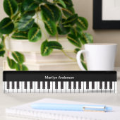Porte-nom Pour Bureau Monogramme de piano à thème musical