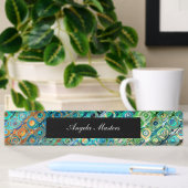 Porte-nom Pour Bureau Monogramme féminin Abstrait