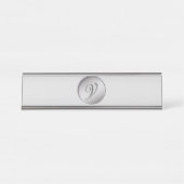 Porte-nom Pour Bureau Monogramme "Lettre V" (Devant)