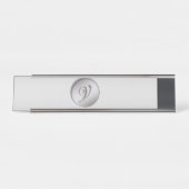 Porte-nom Pour Bureau Monogramme "Lettre V" (Devant)