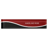 Porte-nom Pour Bureau Monogramme Moderne Bureau Plaque Design exécutif (Devant)