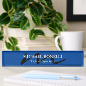 Porte-nom Pour Bureau Monogramme moderne tendance initial professionnel