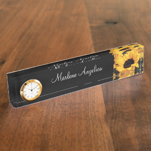 Porte-nom Pour Bureau Monogramme pour dames classiques Bureau de directi