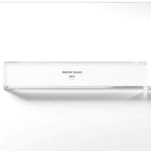 Porte-nom Pour Bureau monogramme simple personnalisé ajoutez votre nom m