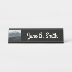 Porte-nom Pour Bureau Montagnes de Jackson Hole (Parc national de Grand