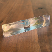 Porte-nom Pour Bureau Monter une vague d'imagination (Taille)