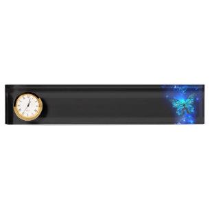 Porte-nom Pour Bureau Morpho Butterfly in the Dark Background